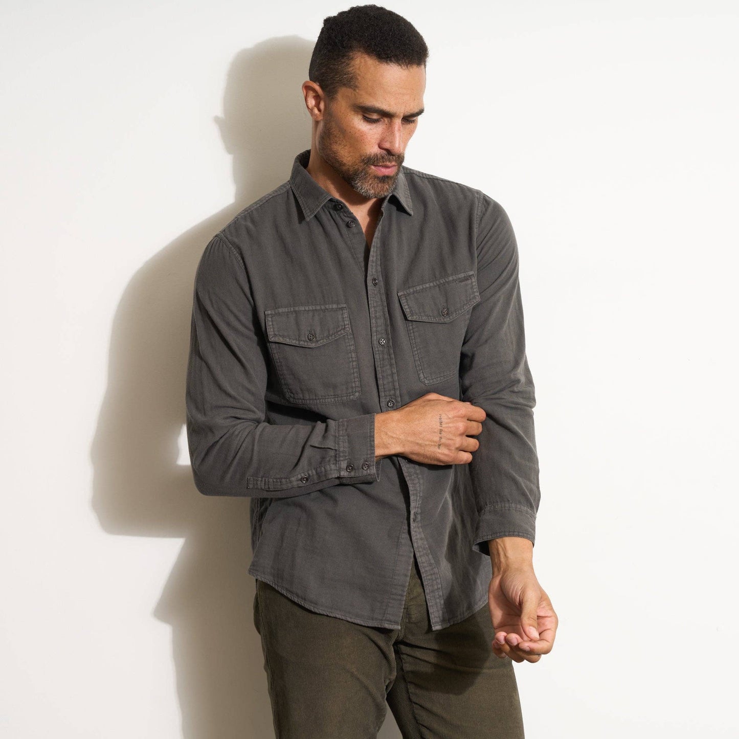 Rowan - Leeds Double Layer Cotton Gauze Shirt: Pacific / M / MWTP0010
