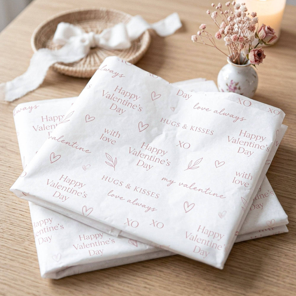 Coaco - Tissue Paper, Custom Tissue Paper, Printed Tissue Paper: 20 Sheets / White / 20x18