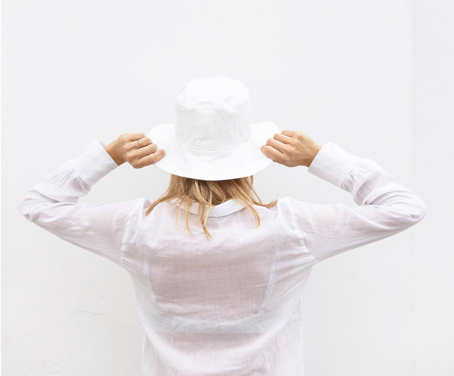 Celina Mancurti, LLC - Linen Bucket Hat: Nude