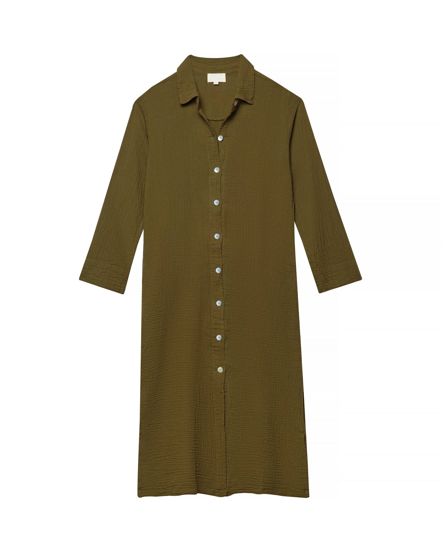 Honest Cotton - Shell Shirt Dress: White / SM