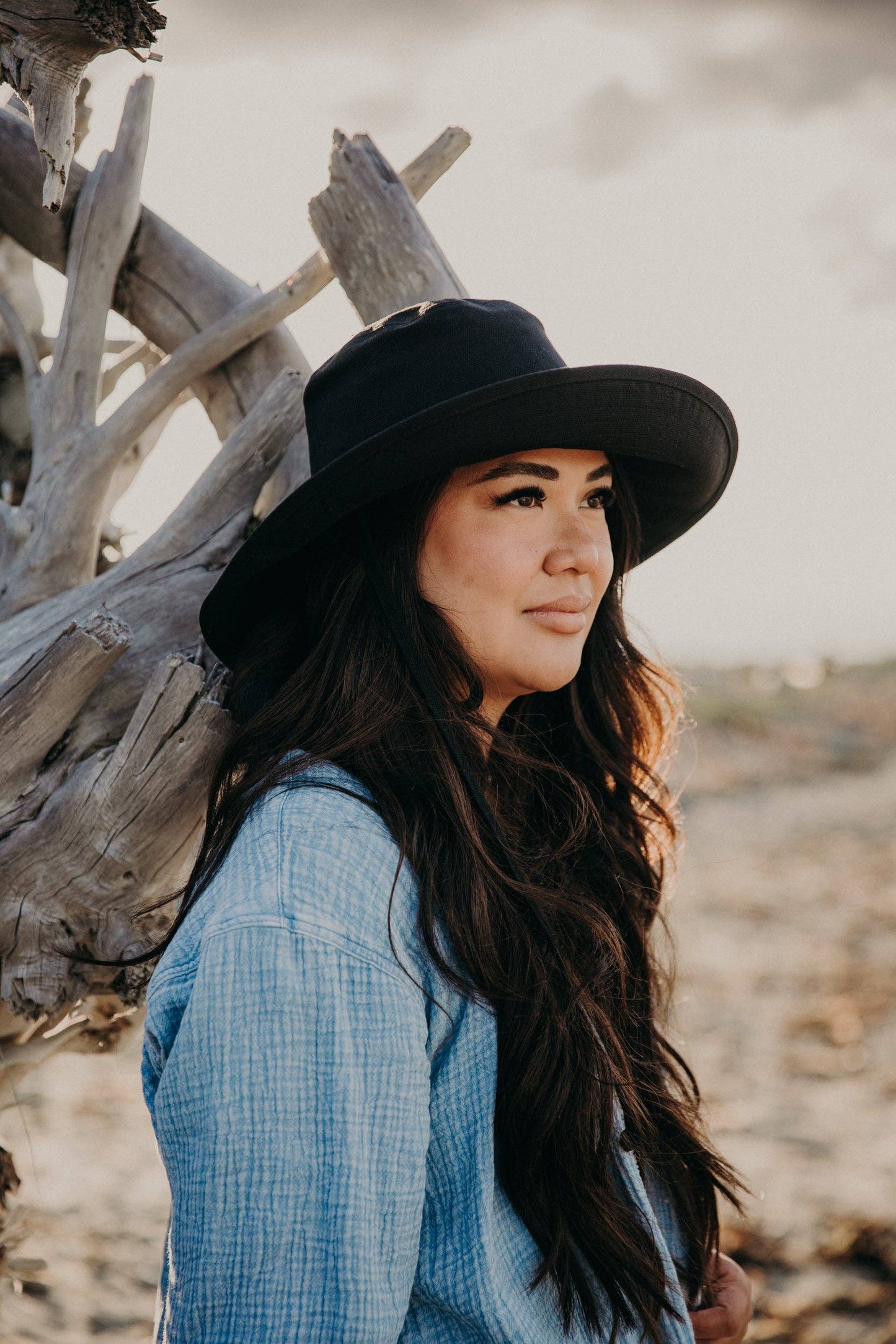 WEST VON - *New* Willa | Wide Brim Bucket Hat: Cream / S/M