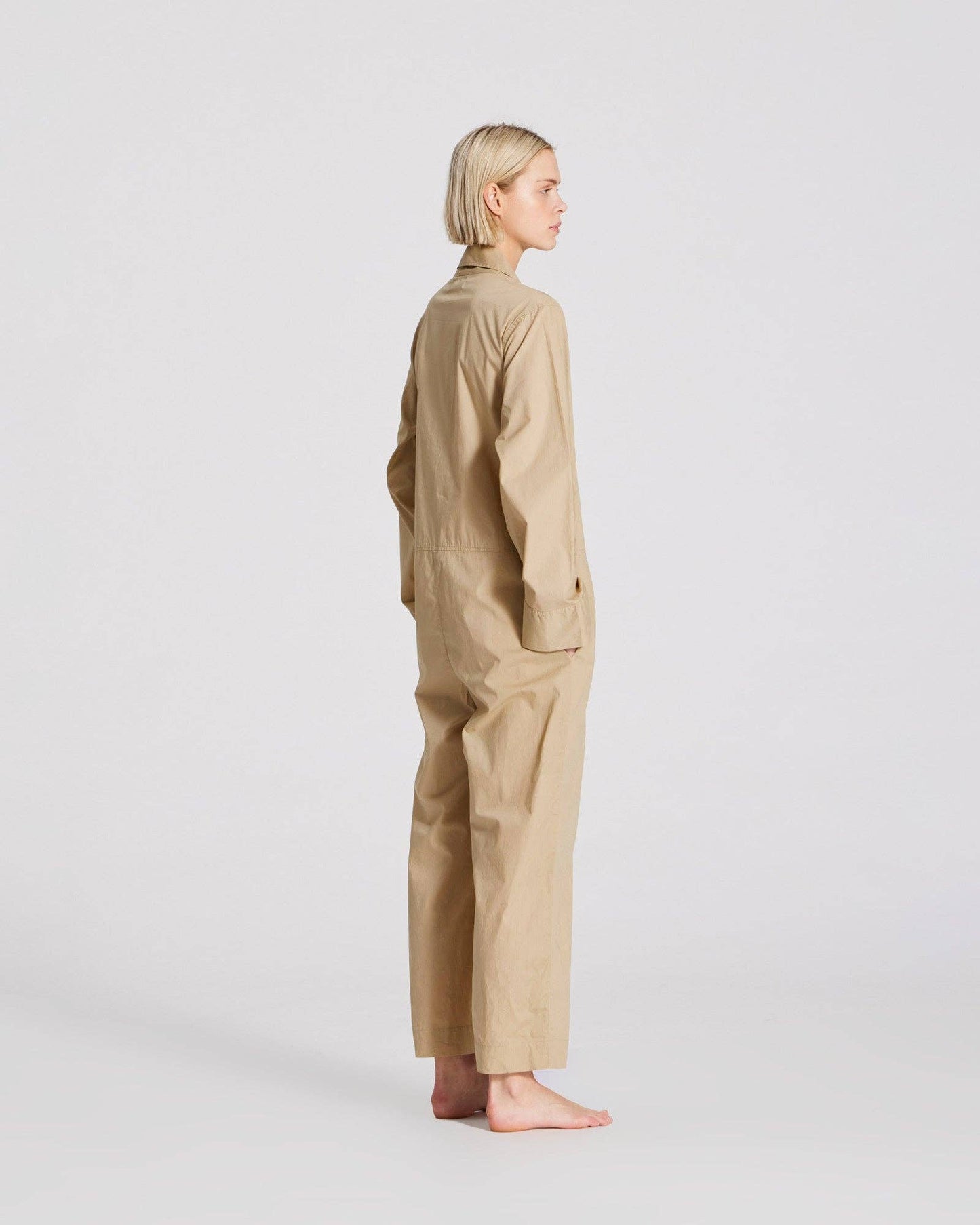 Lola Jumpsuit Cotton Poplin - Chinchilla