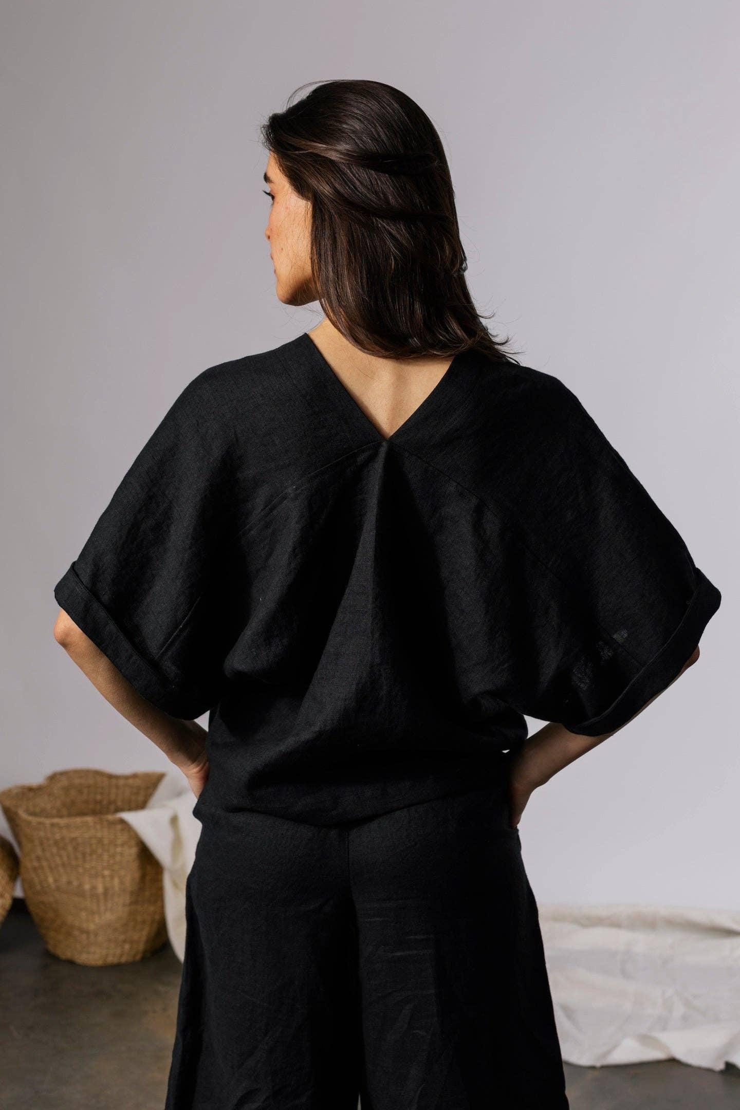 Pamut Apparel - Judith Top - Linen: White / L/XL
