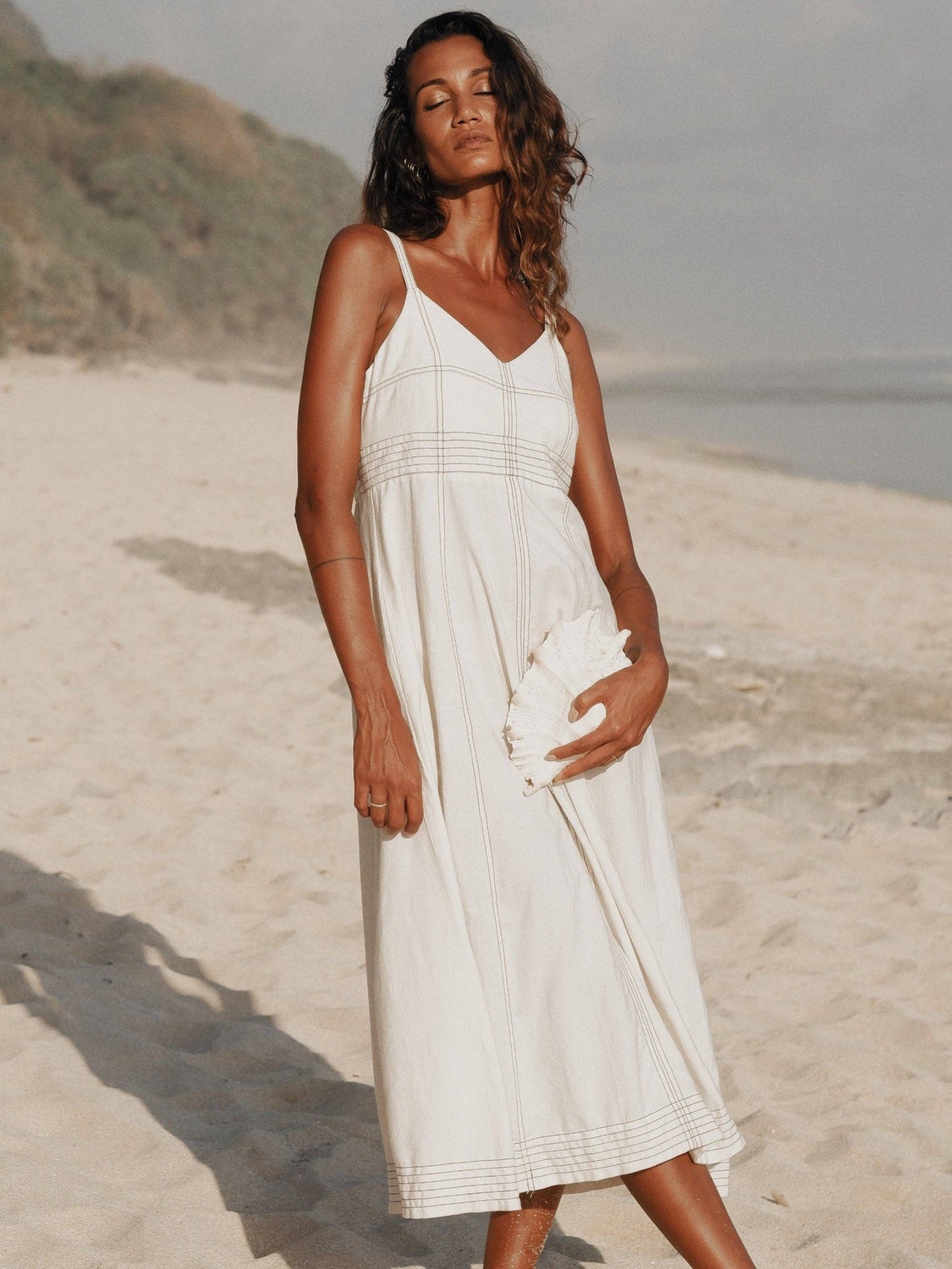 The Handloom - Eva Maxi Dress - Natural: Natural / S-M