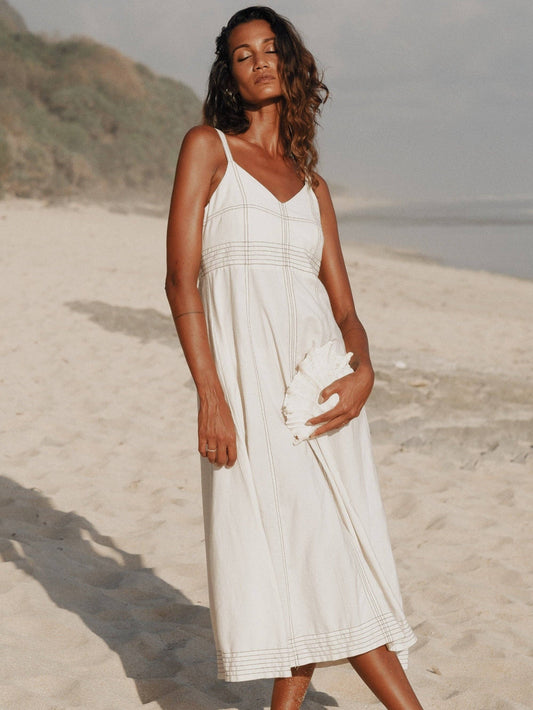 The Handloom - Eva Maxi Dress - Natural: Natural / S-M