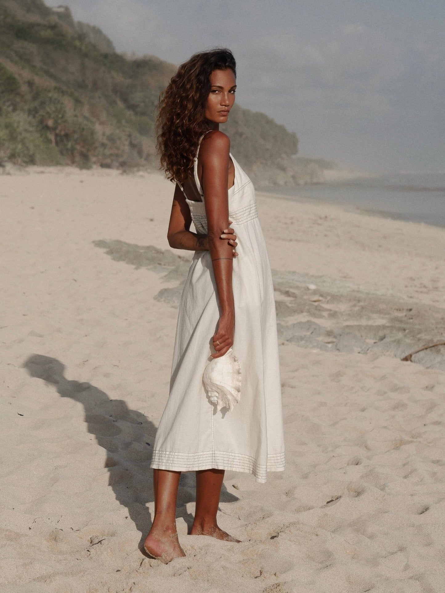 The Handloom - Eva Maxi Dress - Natural: Natural / M-L