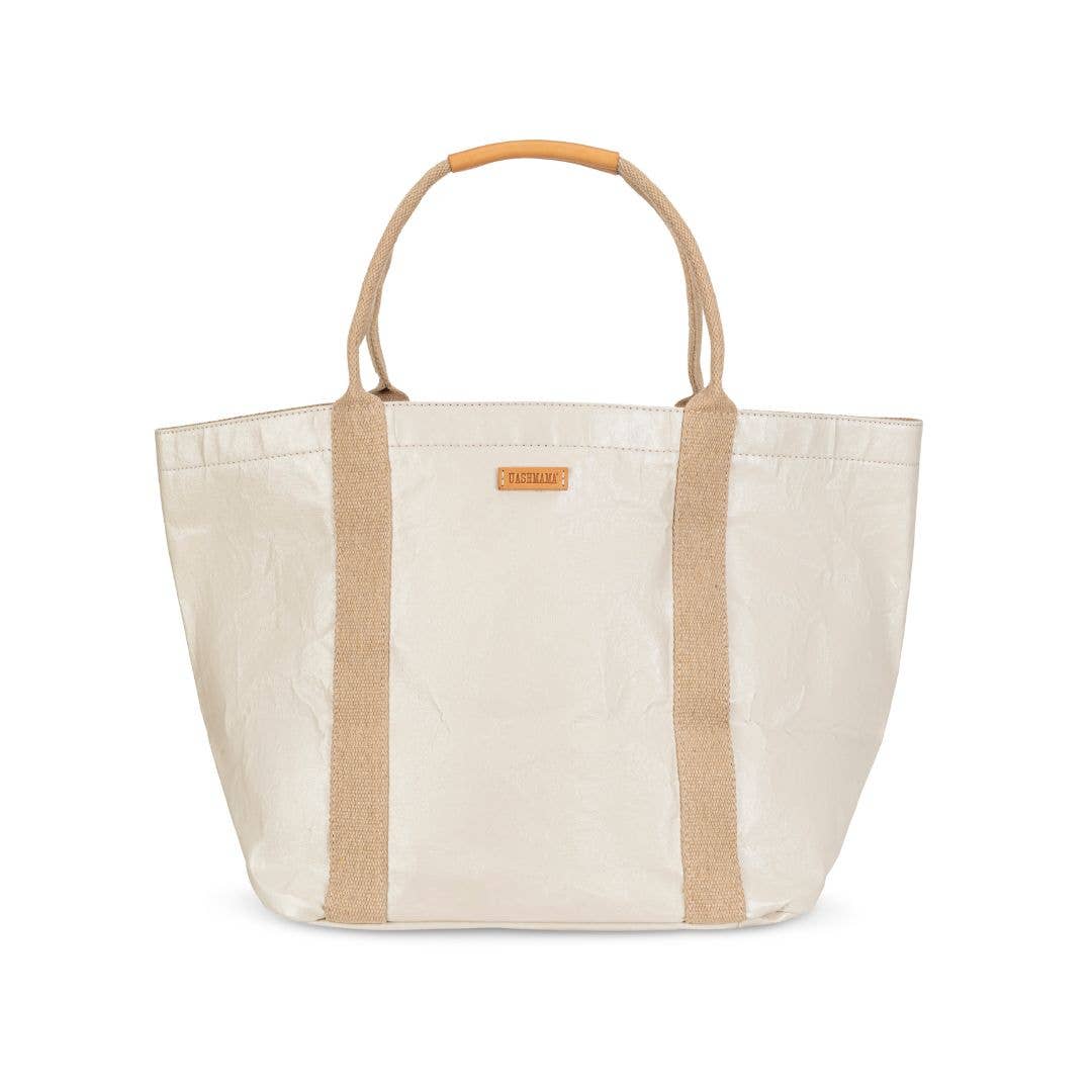 Uashmama - GIULIA CARRYALL TOTE BAG: Silver / XSmall