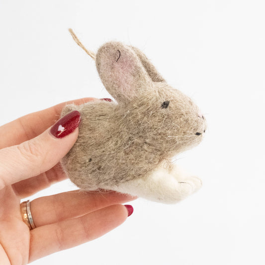 The Winding Road - Ornament - Easter Decor - Brown Bunny