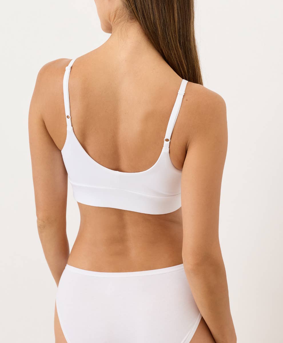 Pact - Women's Everyday Classic T-Shirt Bra: White / Extra Small