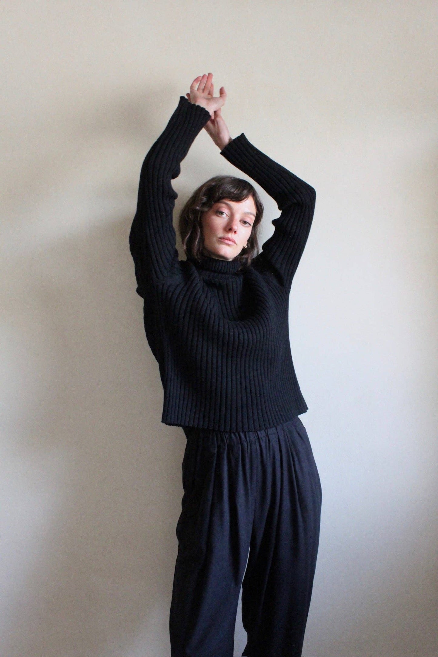 Na Nin - Montana Pima Cotton Turtleneck: Moss / O/S