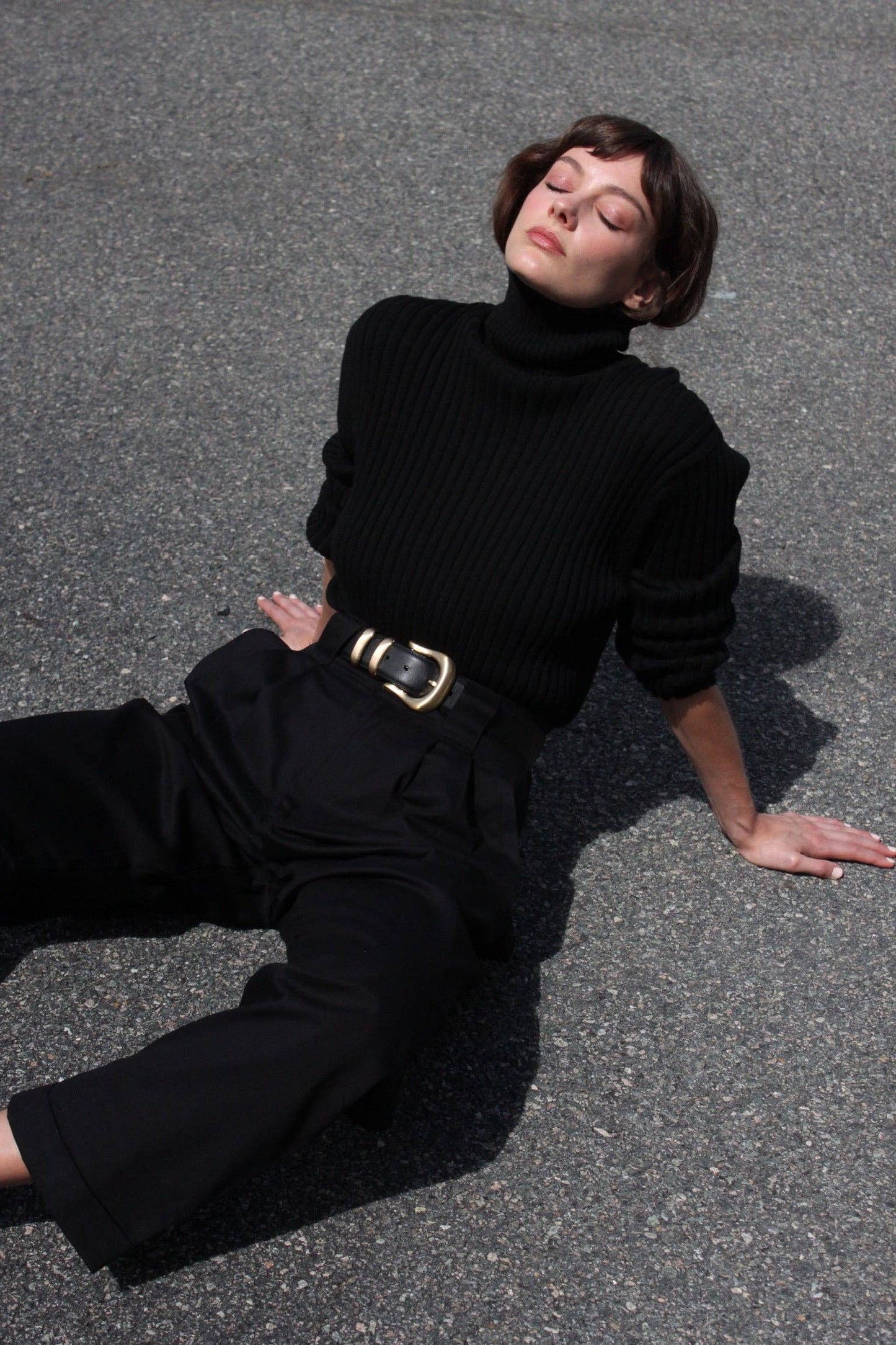 Na Nin - Montana Pima Cotton Turtleneck: Moss / O/S