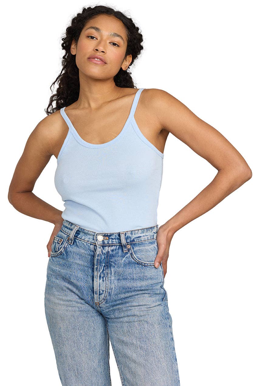 US Blanks - Baby Rib Tank - 100% Organic: Midnight / M