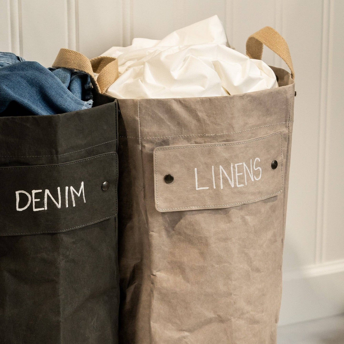 Uashmama - LAUNDRY BAG HAMPER: White