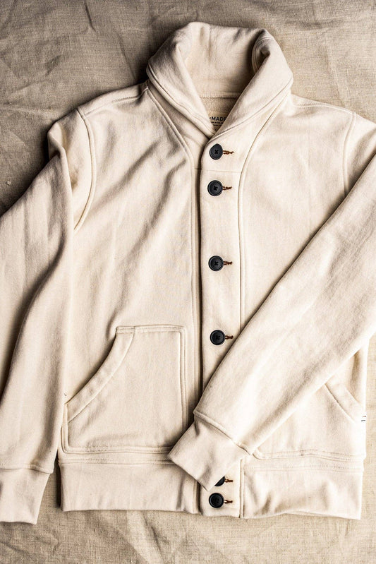 WiesMade - Women | Bodega Cardigan | 14oz 100% Cotton French Terry - Natural: Natural / S