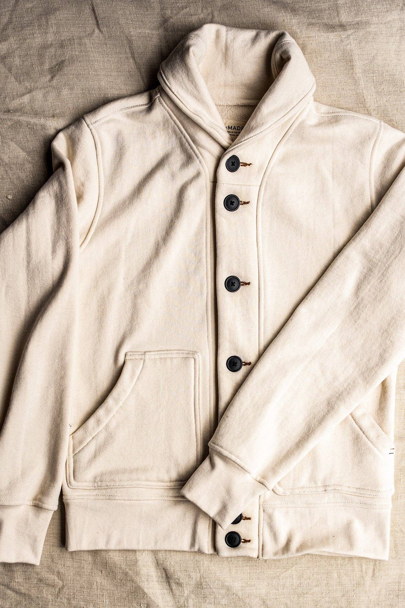 WiesMade - Women | Bodega Cardigan | 14oz 100% Cotton French Terry - Natural: Natural / M