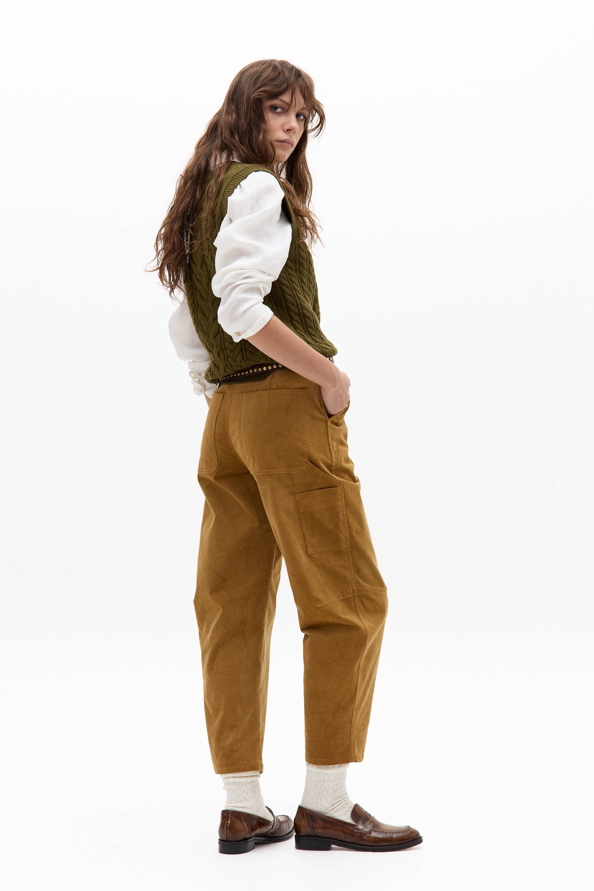 Otto Wool Blend Knitted Vest - Forest Green