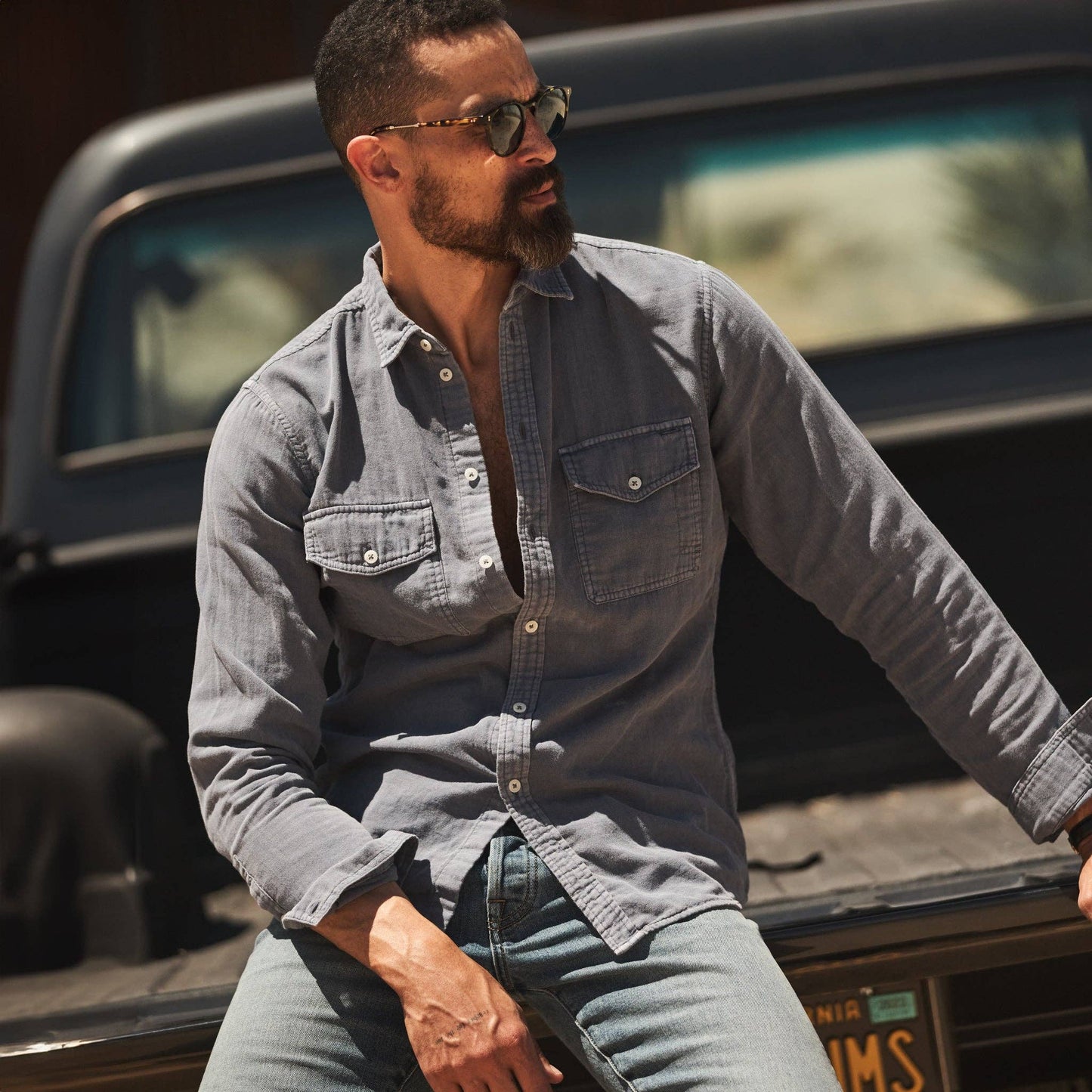 Reed Double Layer Cotton Gauze Shirt