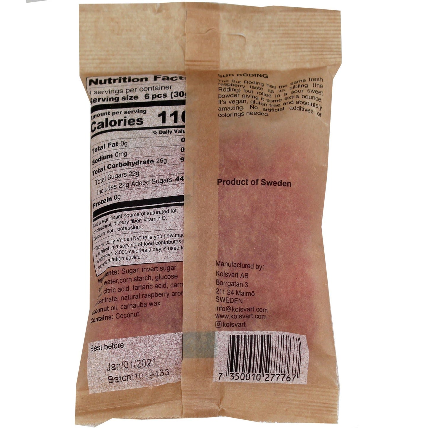 M5 Corporation - Sour Raspberry Swedish Fish - 4.2oz (120gm)