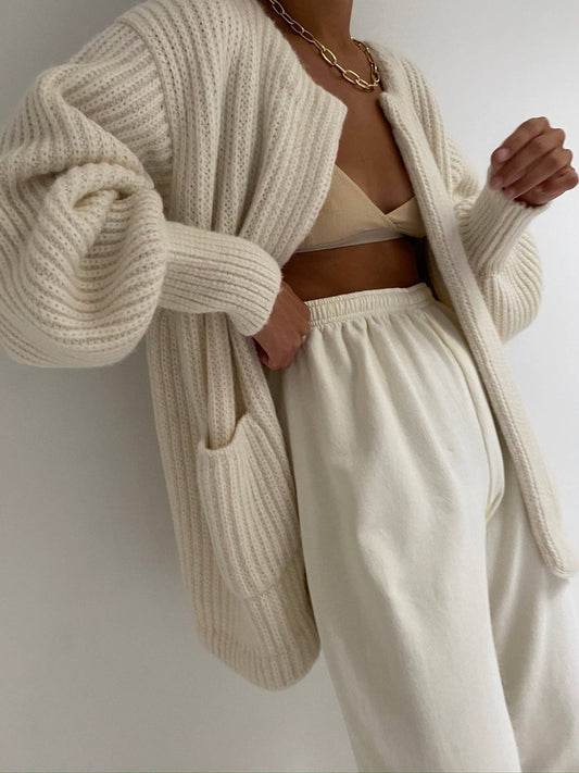 Na Nin - Dylan Knitted Alpaca Coat: Ivory / O/S