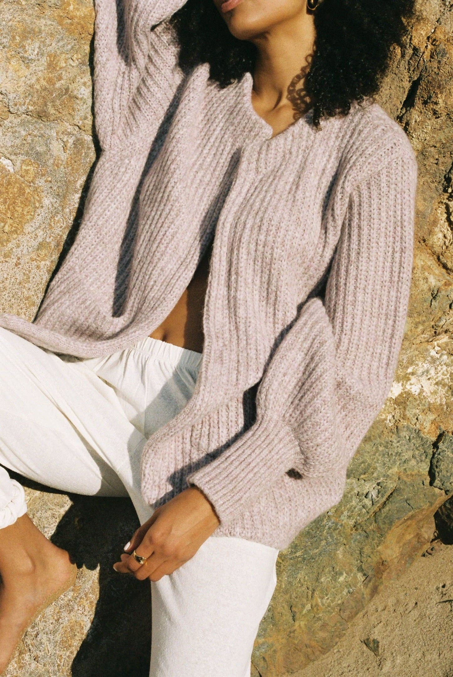 Na Nin - Dylan Knitted Alpaca Coat: Ivory / O/S