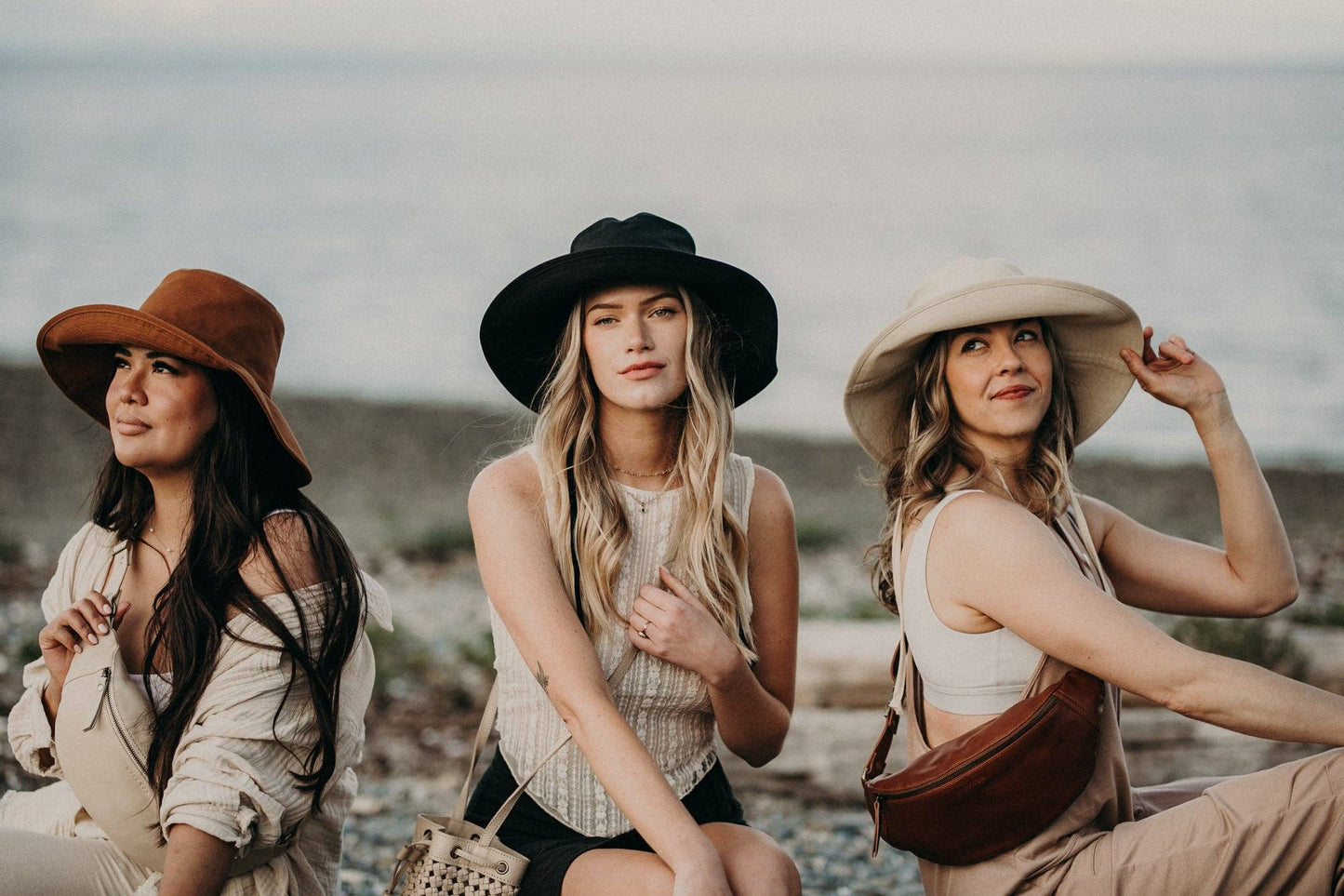 WEST VON - *New* Willa | Wide Brim Bucket Hat: Cinnamon / S/M