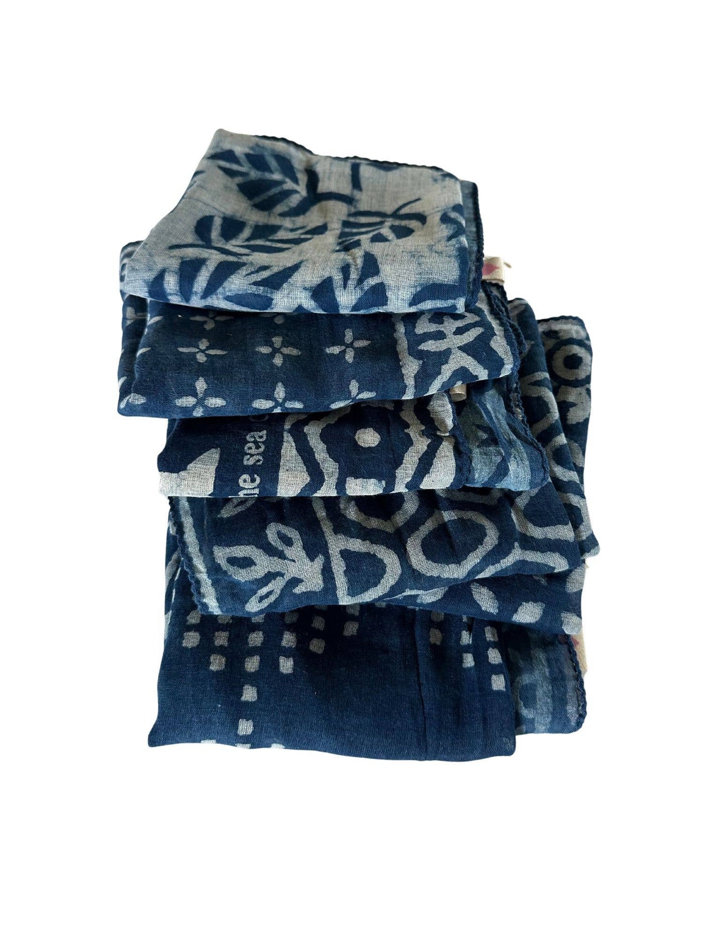 Indigo Gauzy Organic Cotton Bandana