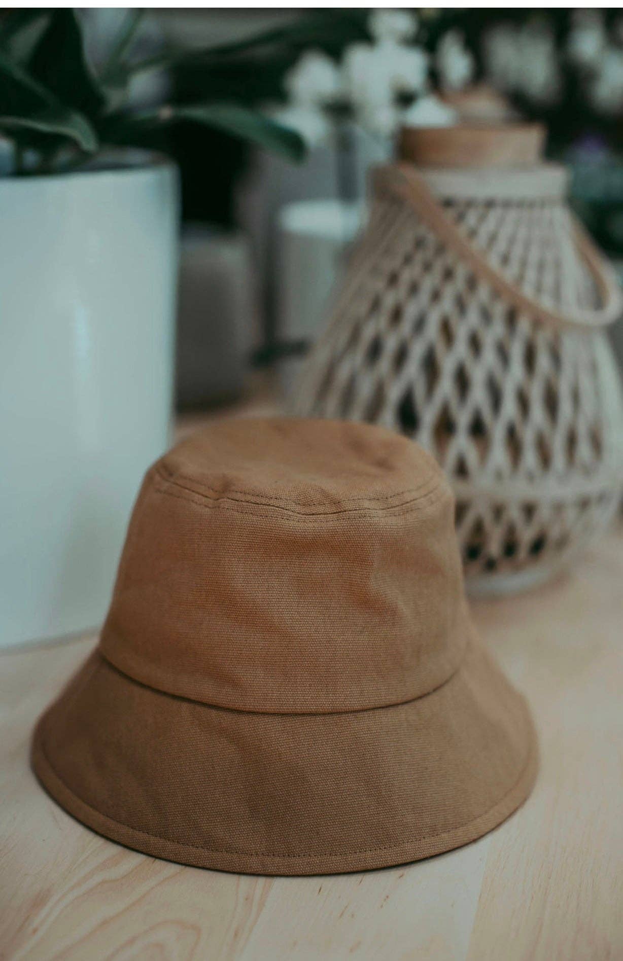 WEST VON - Brady | Short Brim Bucket Hat: Toffee / Small