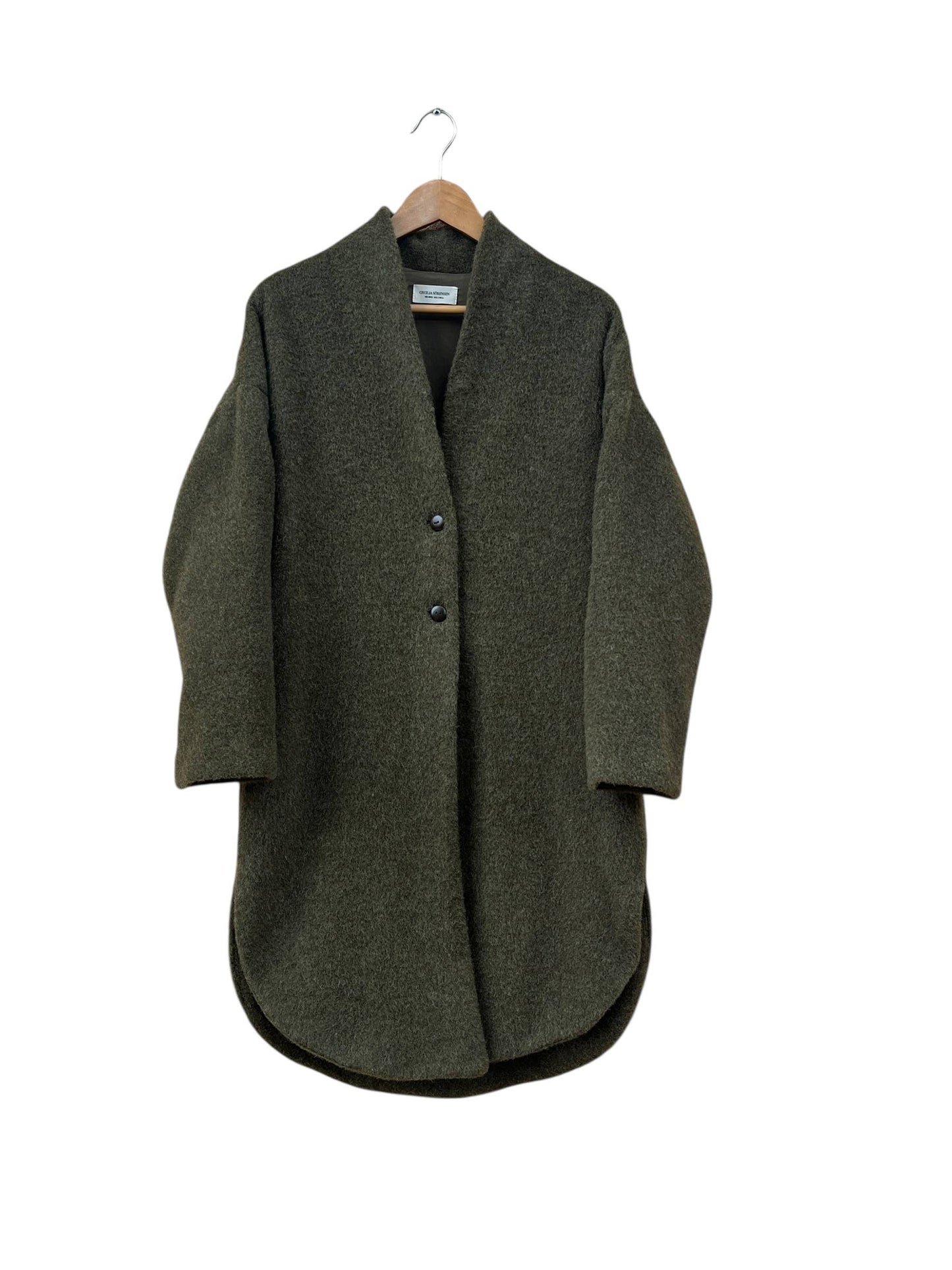 CECILIA SÖRENSEN - 319 CIGALA COAT pure beige wool: Blue