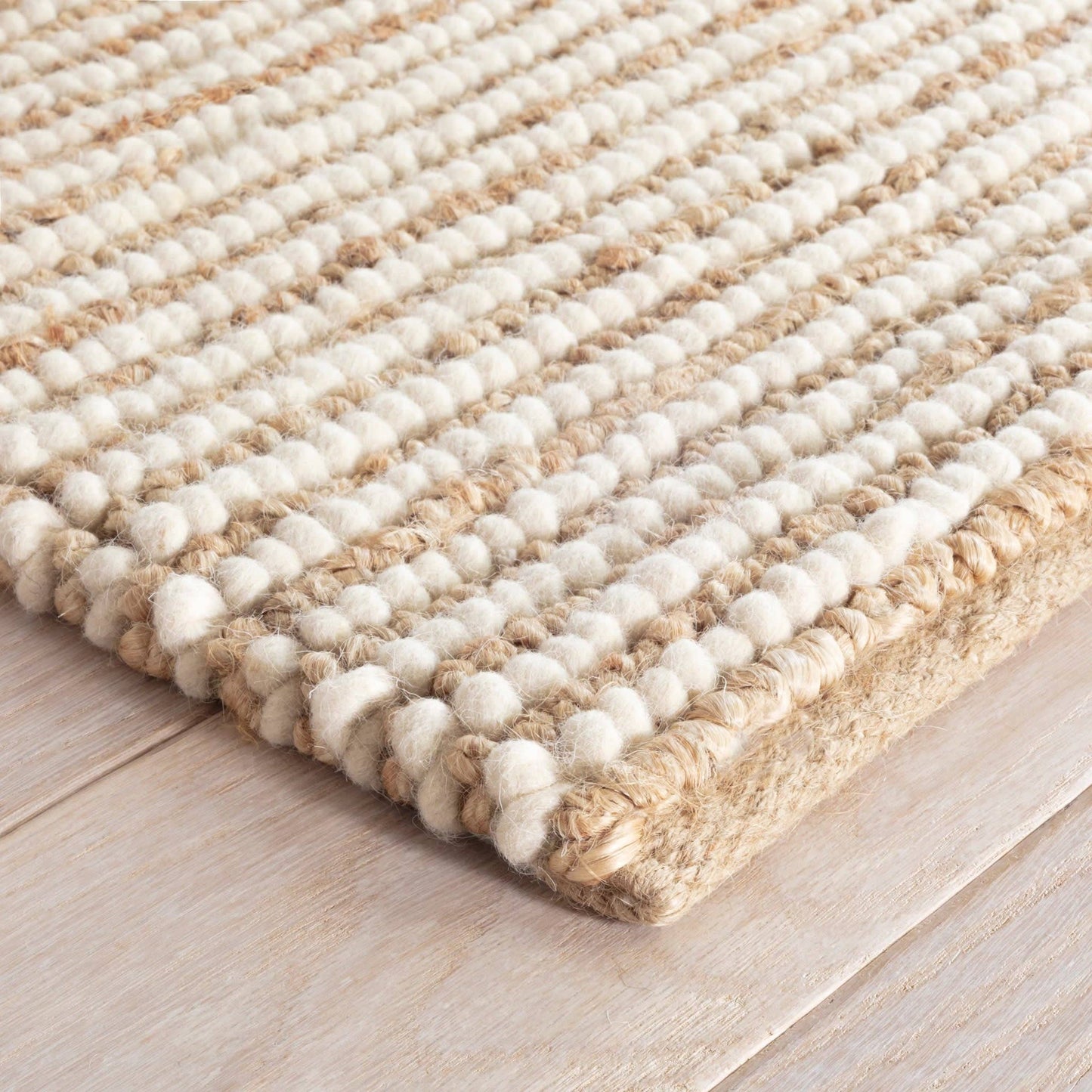 Twiggy Handwoven Wool/Jute Rug | Natural: 2' 6" x 8'