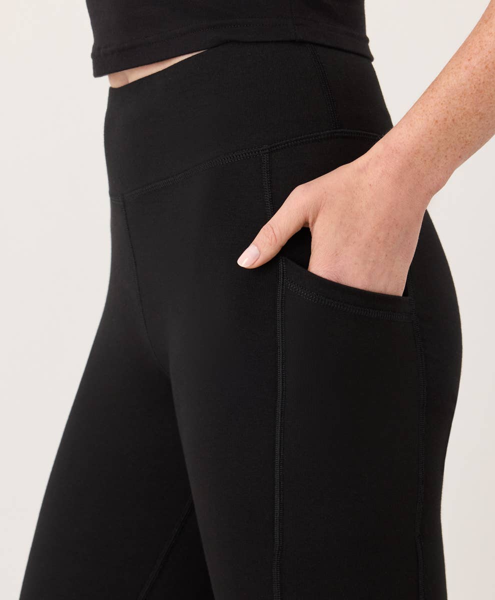 Pact - Women's On the Go-To Pocket Legging: Black / Medium