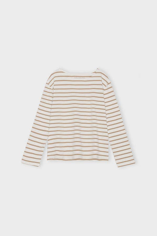 moshi moshi mind - Blessed sweatshirt stripe - ecru / warm sand: XS