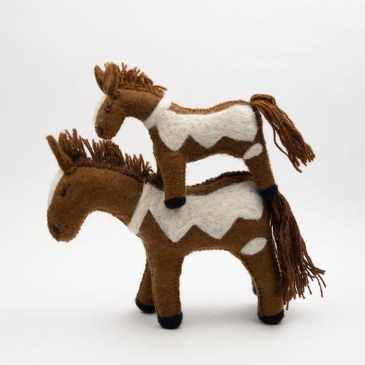 Small Felted Pinto Pony from Nepal