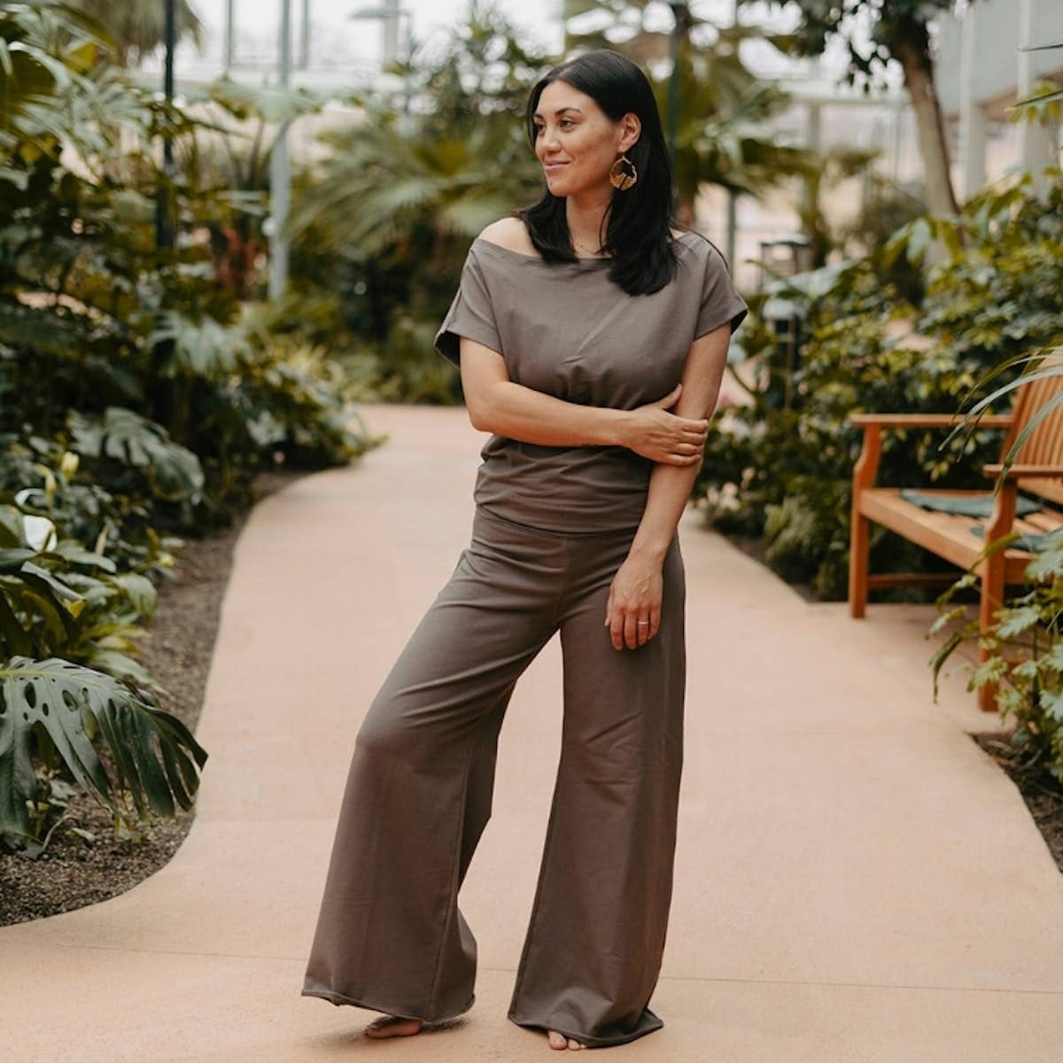 Soul Factory - Organic cotton Jumpsuit deluxe - Plum Truffle: 'S