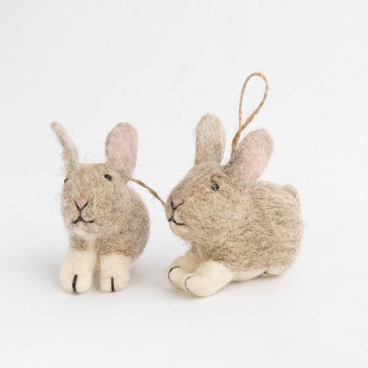 The Winding Road - Ornament - Easter Decor - Brown Bunny