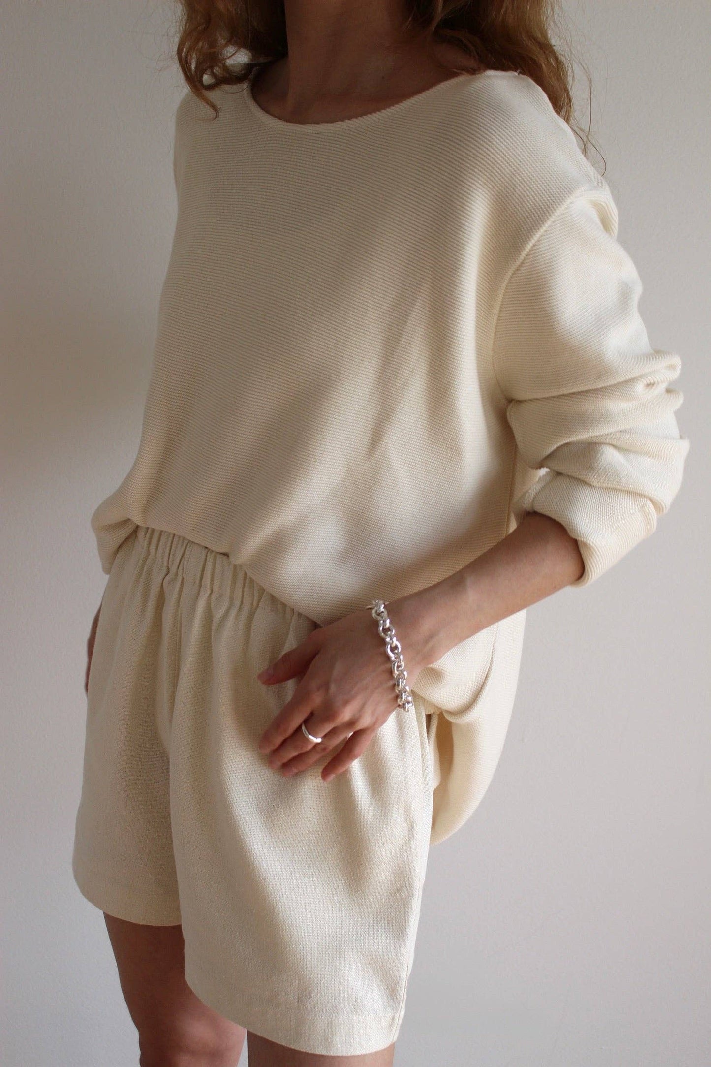 Calli Cotton Seed Stitch Top: Free FIt Size in Onyx or Natural