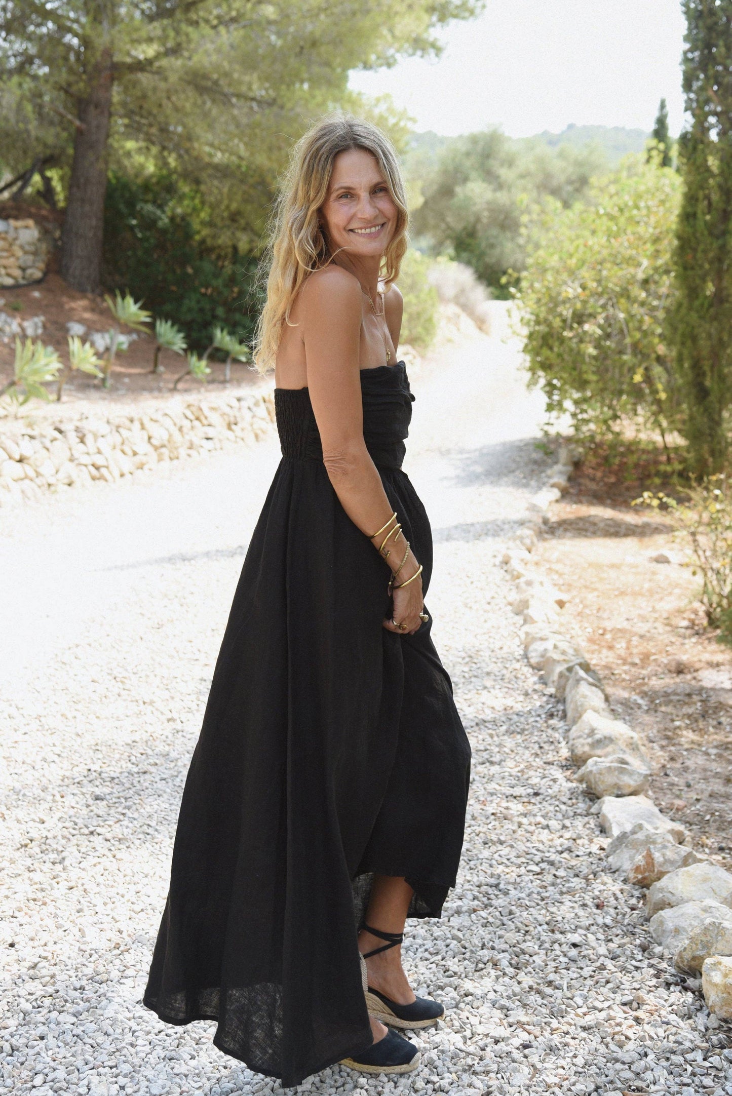 Linen Lola Dress // Noir: M/L
