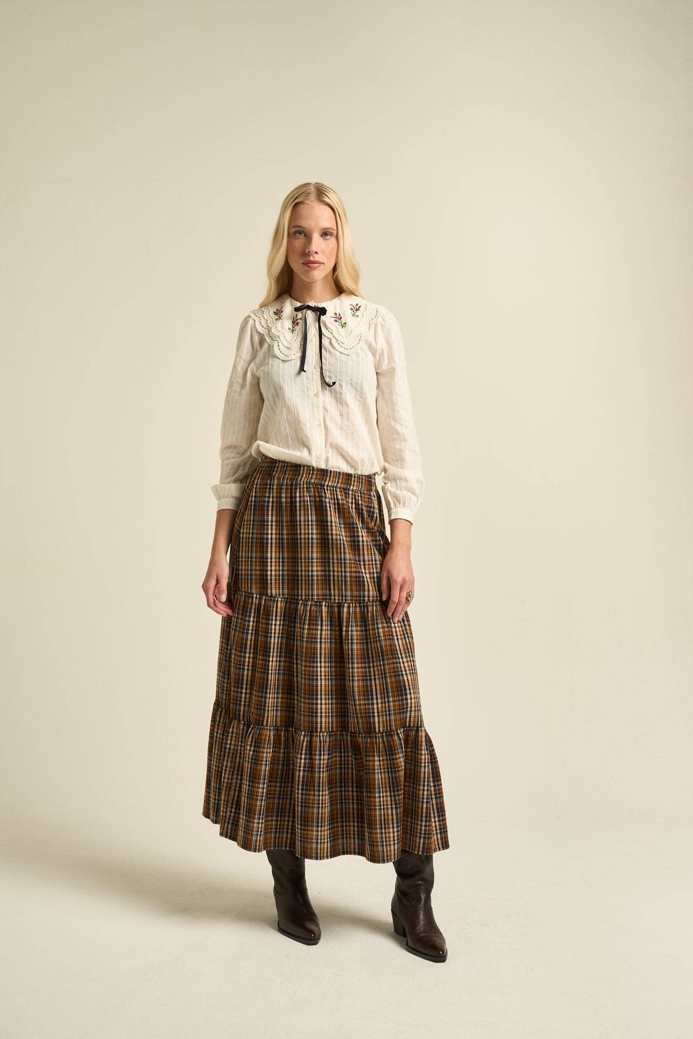 Cheyenne Tiered Skirt Cotton Skirt