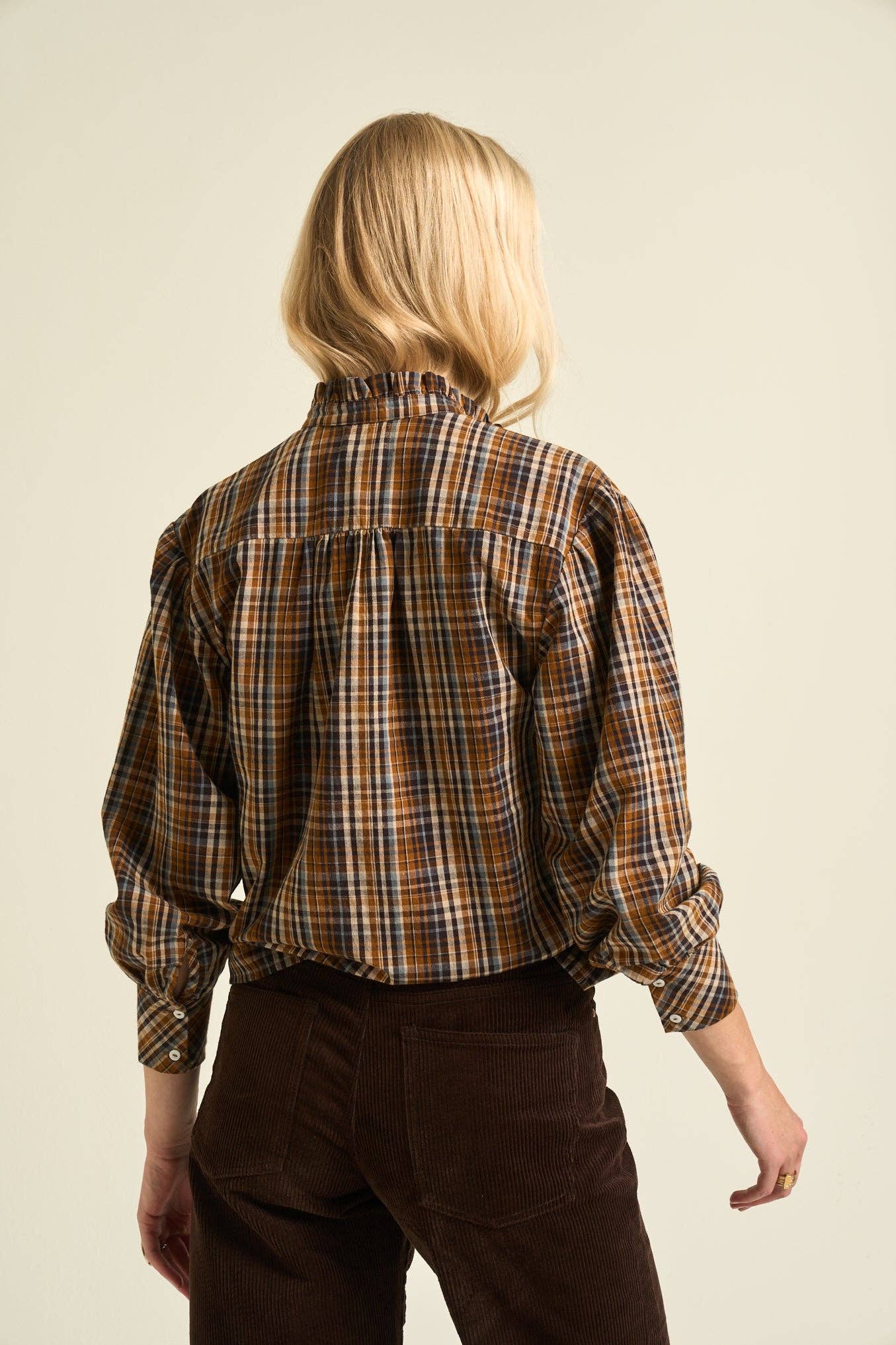 Cheyenne Mini Ruffle Cotton Blouse