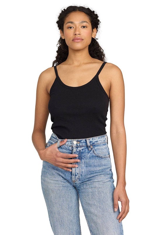 US Blanks - Baby Rib Tank - 100% Organic: White / XL