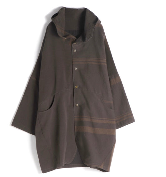 Hao-Organic Cotton mid length hoodie from Japan