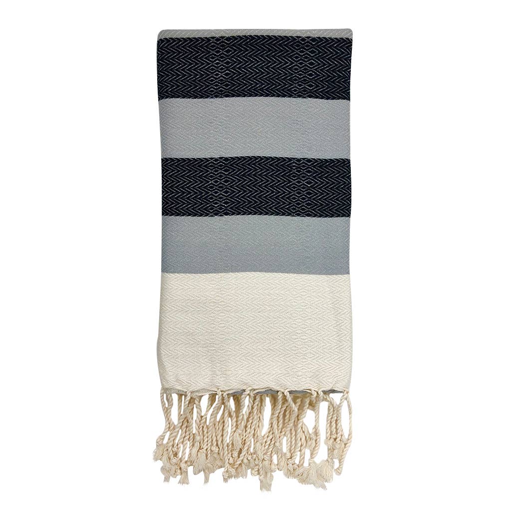 SLATE + SALT - Plush Stripe Turkish Towel