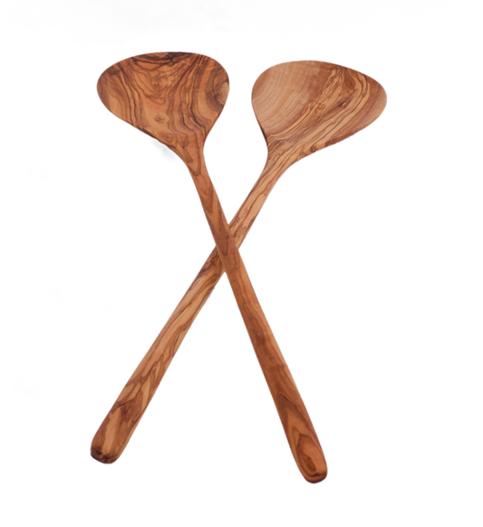 Olive Wood Simple Salad Servers - Sobremesa by Greenheart