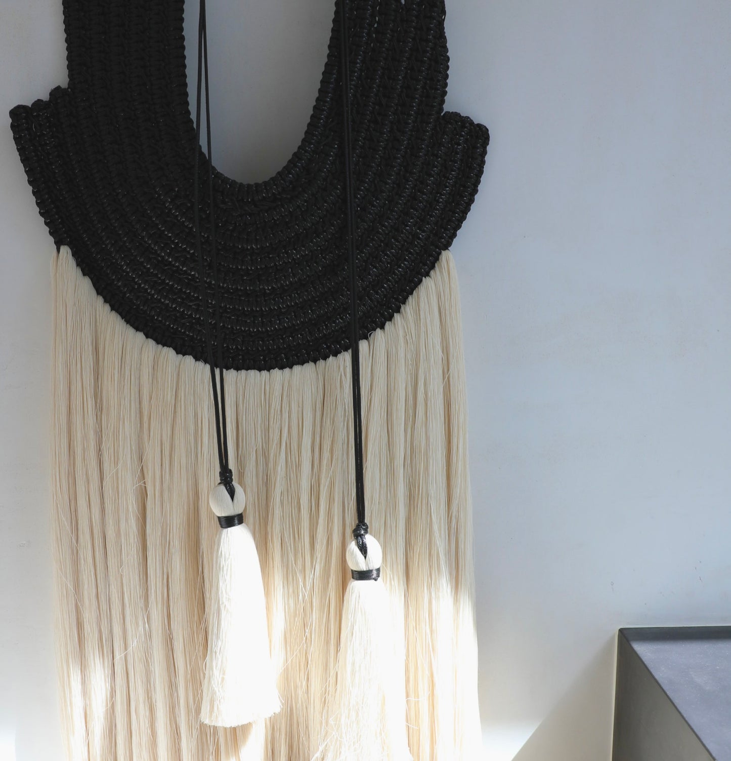 Novia Negra raw cotton wall hanging