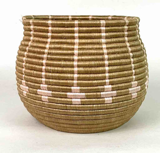 Tutsi Sisal Basket From Rwanda | 6.5" x 7"