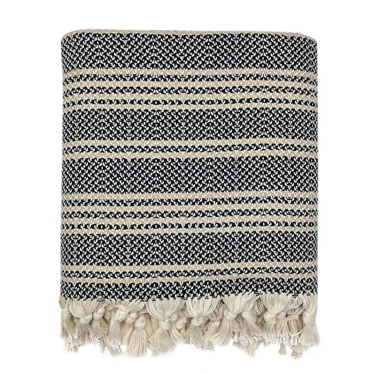 SLATE + SALT - Woven Stripe Turkish Throw