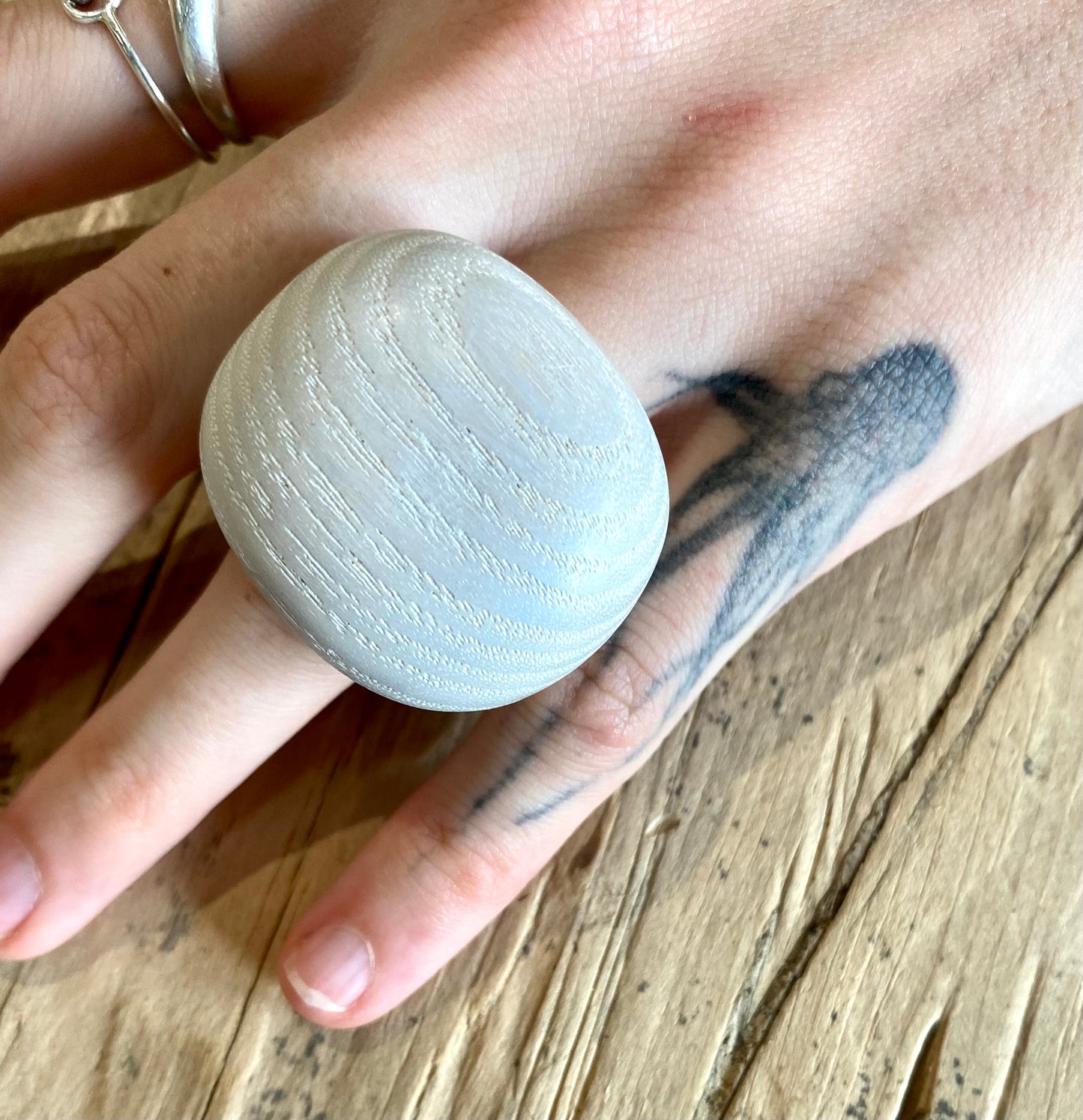 White Ash Ring by Deborah Rice