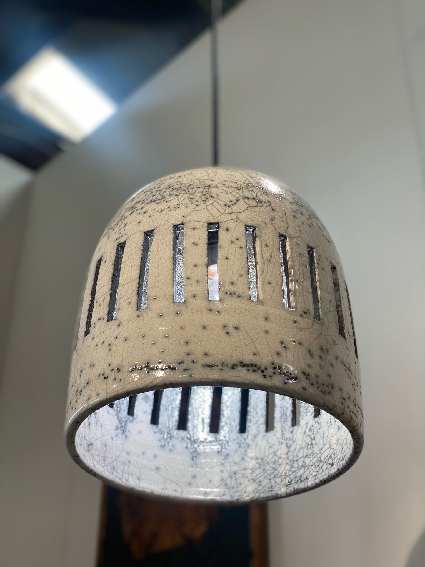 Raku Ceramic Pendant Lamp