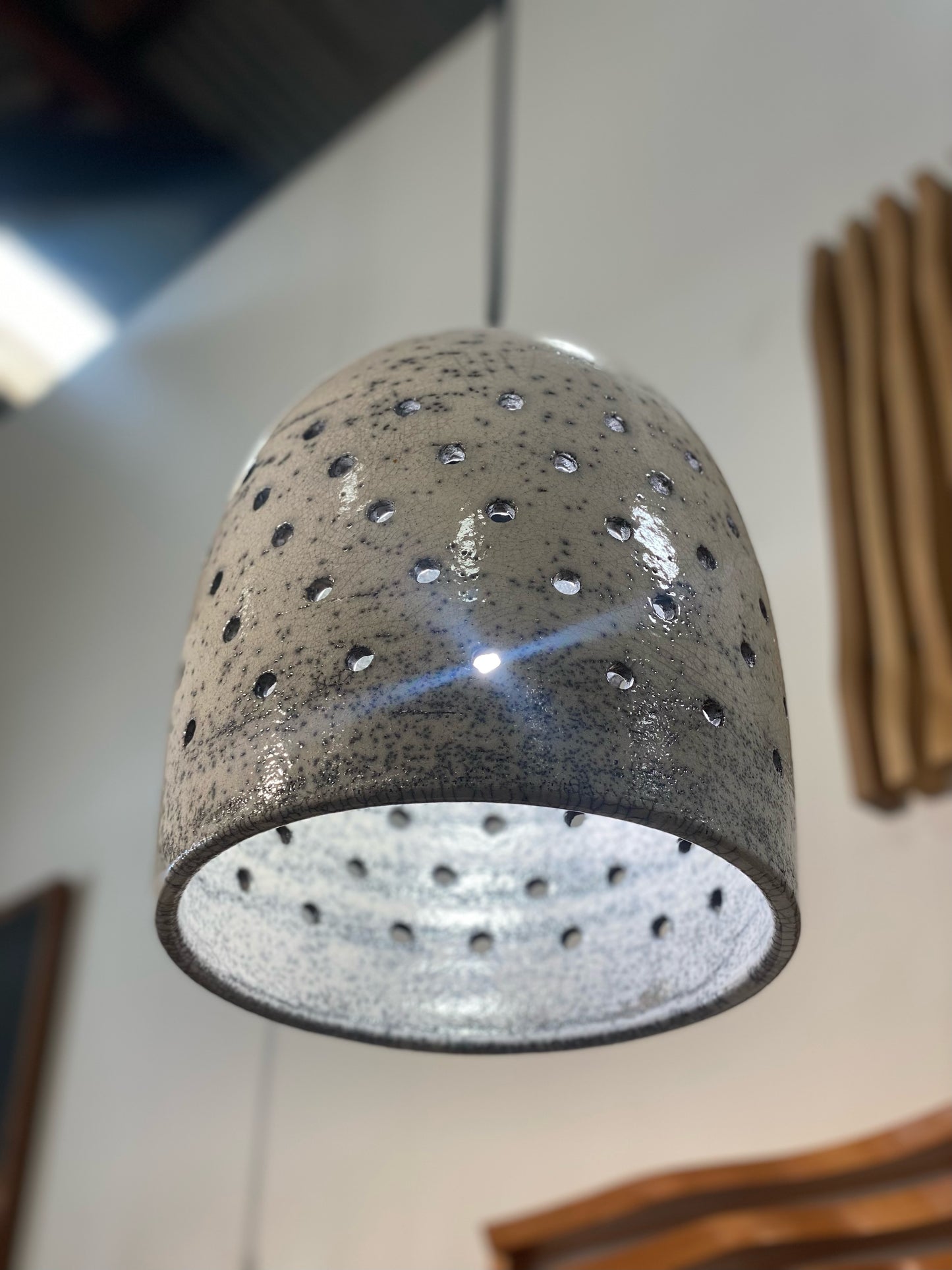 Raku Ceramic Pendant Lamp