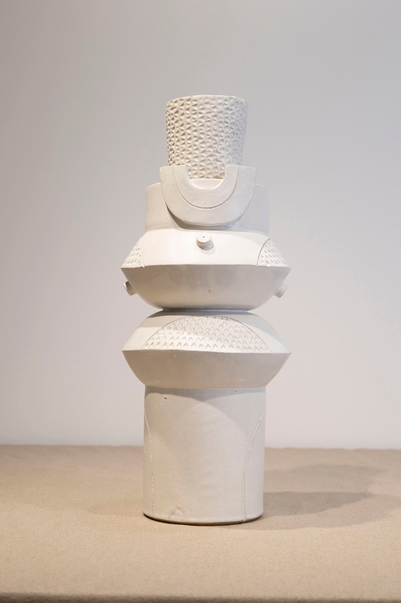 Futurist double oval tall planter vase by BZIPPY