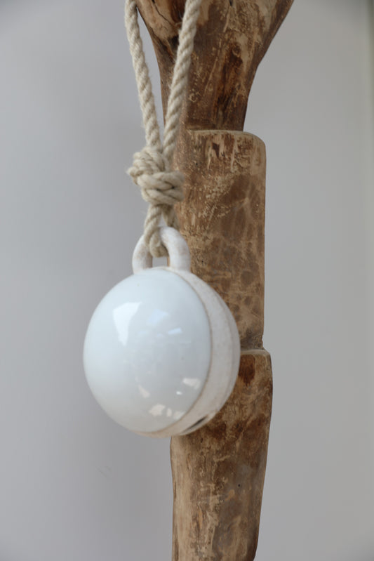 Jingle Bell Domed: Full Moon White